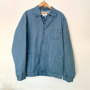 H&M Button Up Denim Shacket Size XL